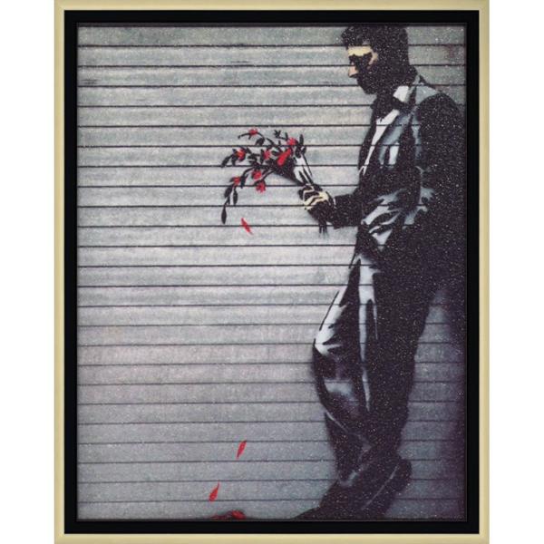 額装　バンクシー　模写「BANKSY」手描きの油彩画　サインあり　鑑定書あり 楽天市場】BANKSY/バンクシー アートパネル 絵 ポスター