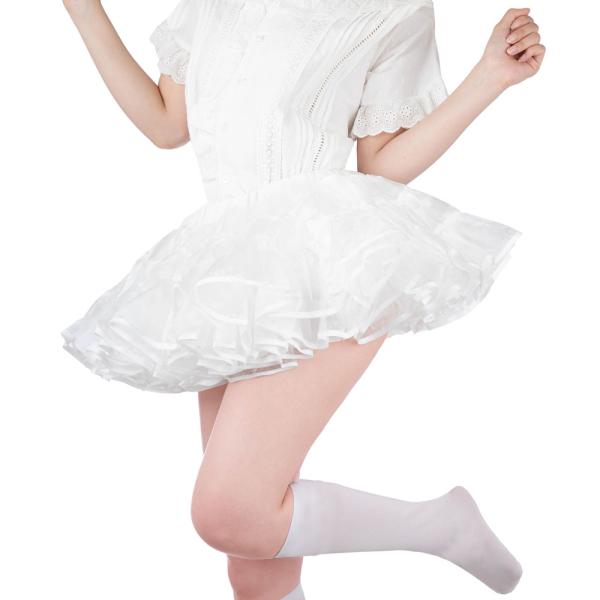 パニエ ミニ丈 25cm ボリューム ワイヤーなしで痛くない コスプレ メイド服 アイドル衣装 フリル たっぷり スカート チュチュ ロリータ ハロウィン ステージ衣装