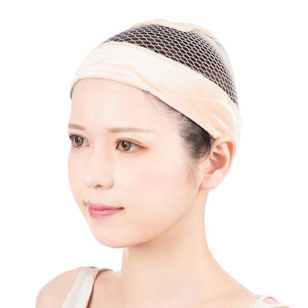 ウィッグ ズレ防止 地毛 すっきり バンド 固定 固定力アップ インナーキャップ アンダーキャップ かつら エクステ グリップ ブラック ベージュ コスプレ 仮装