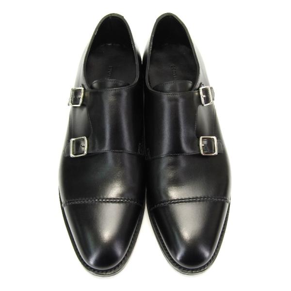 John 2 ブラック William ダブルモンクストラップ 中古 ウィリアム Lobb 未使用 Uk8 5e カーフ Uk8 5e ブラック ジョンロブ 黒 箱付シューズ 中古 クラシック
