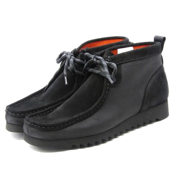 【試着1回のみ】クラークス　ワラビー　黒　UK7 Clarks クラークス ワラビー レザーシューズ 7 ブラック Wallabees