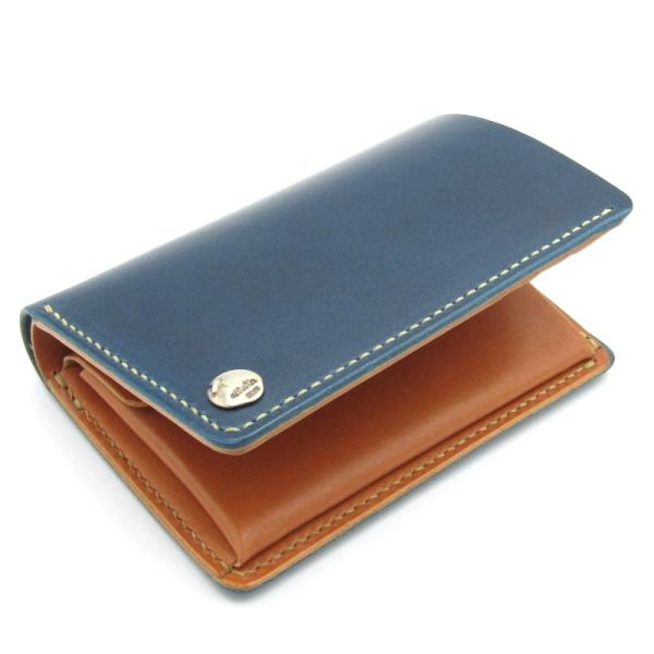 MOTOの二つ折財布　グリーン MURA 二つ折り財布 ファスナー 本革 やぎ革 レザー レディース