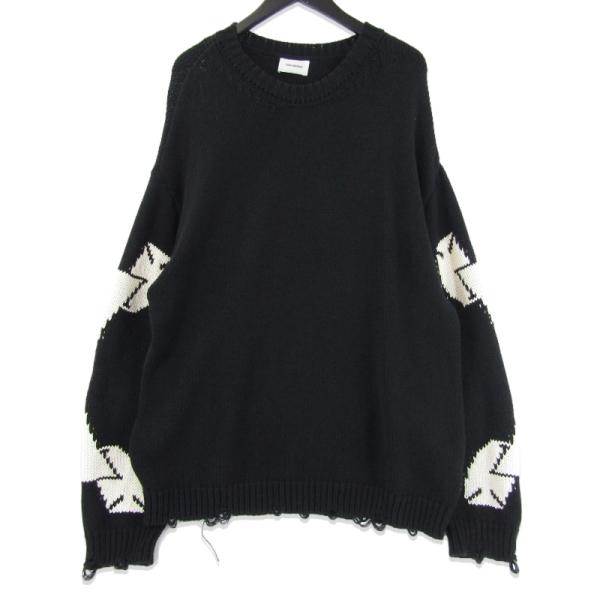 ASKYURSELF アスクユアセルフ クルーネックニット Chunky Banned
