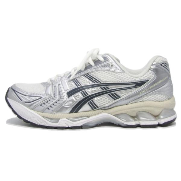 美品 asics アシックス 26.5cm GEL-KAYANO 14 1203A537-110 ゲルカヤノ ランニングシューズ WHITE/GRAPHITE GREY 18002057