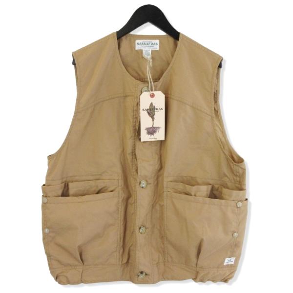 SASSAFRAS ベージュ ベスト SASSAFRAS 未使用 ササフラス オーバーグロウンハイカーベスト