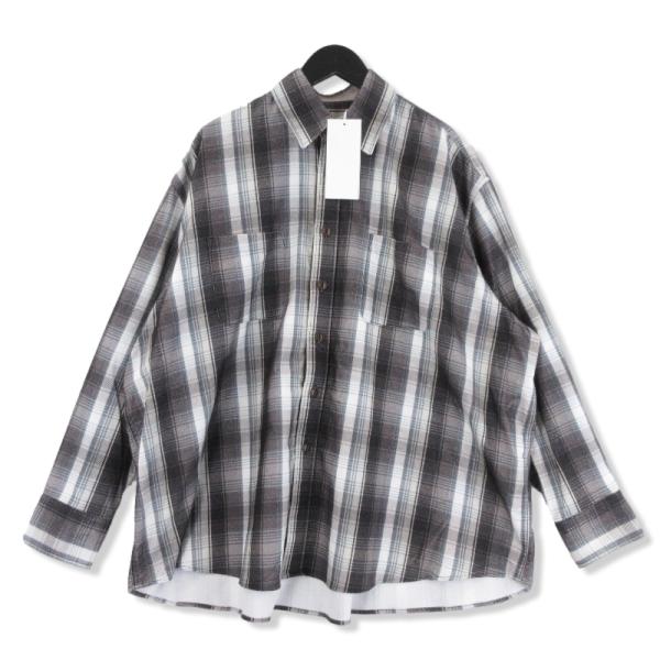 未使用 Jieda ジエダ 長袖ネルシャツ Jie-23W-SH07-B FLANNEL SHIRT ブラウン 1 タグ付き  22000463