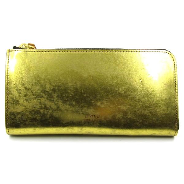 【未使用品】ポーター フォイル 長財布 ラウンドジップ ゴールド 付属品完備 未使用品】ポーター フォイル 長財布 ラウンドジップ ゴールド