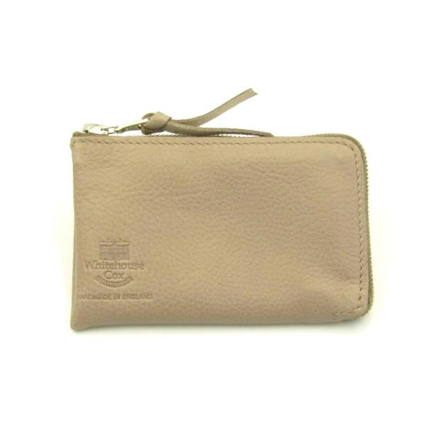 ほぼ未使用 ホワイトハウスコックス ミニ財布 ブラック 黒 レザー L字ジップ 手ぶらの日は前ポケ財布がマナー。「薄型L字ジップ財布」なら