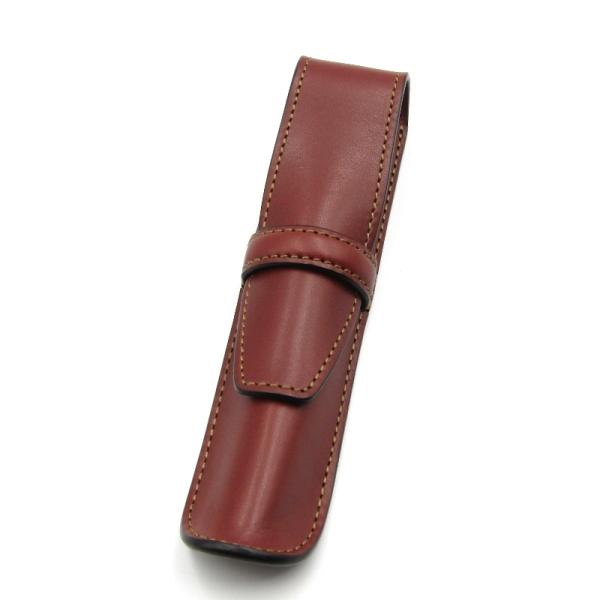 ワイルドスワンズ  サドルプルアップ  1本差しの万年筆ケース　バーガンディ WILDSWANS 美品 ワイルドスワンズ 万年筆ケース サドルプル