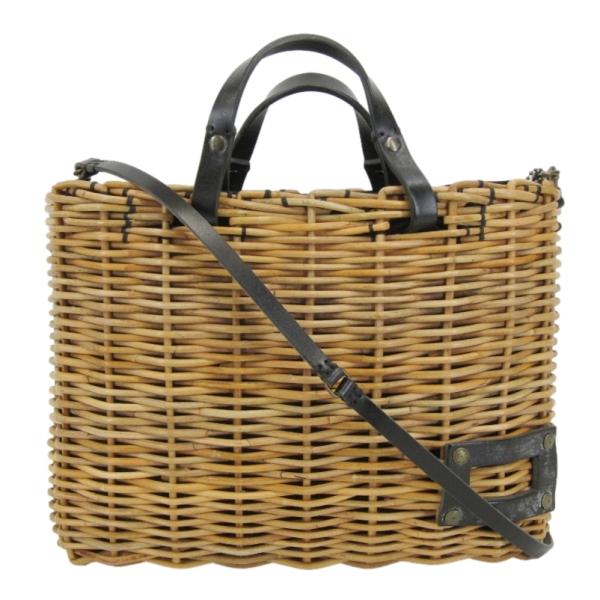 エバゴス　ebagos ブライドルレザー紅藤カゴバック 美品 eb.a.gos エバゴス カゴバッグ ブライドルレザー 紅籐 B5