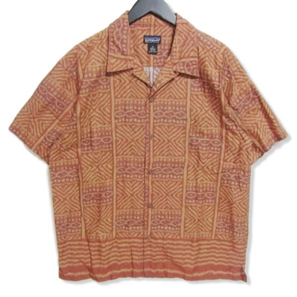 01'S PATAGONIA コットン 半袖 オープンカラーシャツ 総柄 レア classic_27003379