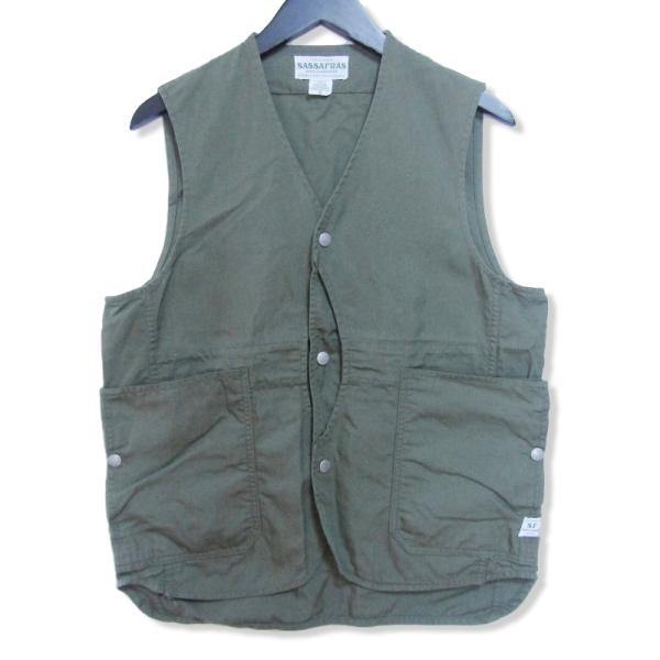 SASSAFRAS ササフラス カーキ ベスト SASSAFRAS(ササフラス)/LANDSCAPER VEST＋ ランドスケーパー