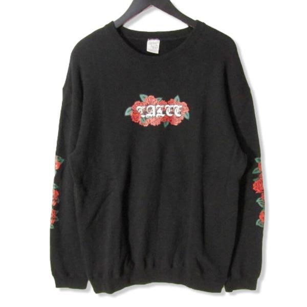 CALEE キャリー 長袖スウェット CL-19AW016 CREW NECK ROSE PRINT  