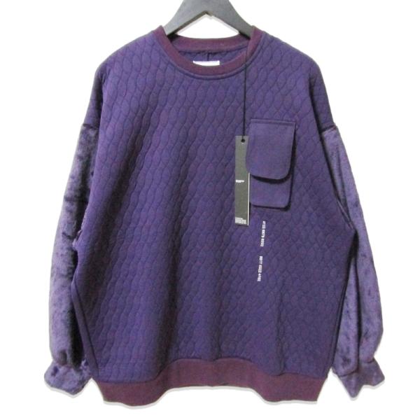 未使用 SHAREEF シャリーフ QUILTING JQ FUR SLEEVE PO Purple 2 タグ