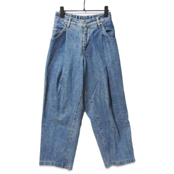 NEONSIGN ネオンサイン ワイドデニムパンツ N0344-e USED加工 ジップ