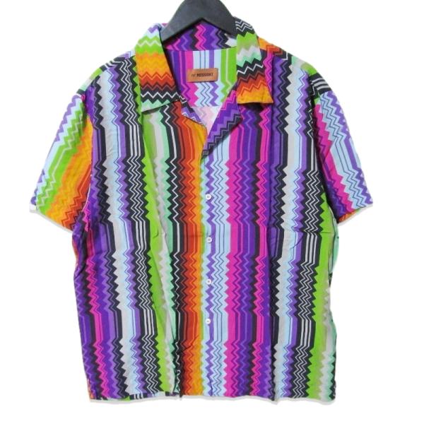 美品 MISSONI ミッソーニ 半袖シャツ US23SJ0R.BW00M1 S505W オープンカラー 開襟 総柄 MULTICOLOR S 27113748 美品 MISSONI ミッソーニ 半袖シャツ US23SJ0R.BW00M1 S505W オープン