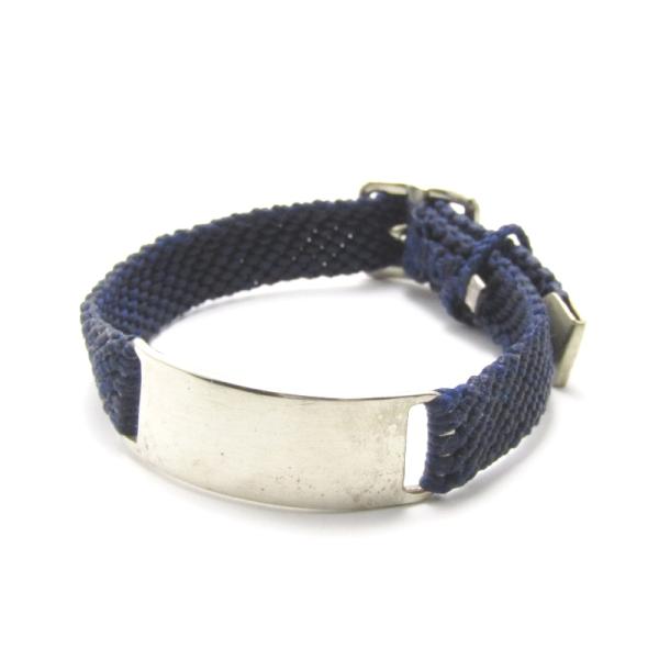 美品 SCOSHA スコーシャ ブレスレット IDプレート HAND WOVEN ID