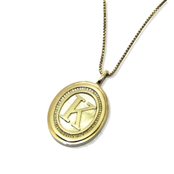 美品 Quellechance ケルシャンス ネックレス イニシャルK K10 美品 Quellechance ケルシャンス ネックレス イニシャルK K10
