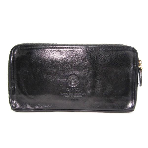 【美品】GANZO ガンゾ ミネルバナチュラル ラウンドファスナー 長財布　黒 classic_28006613