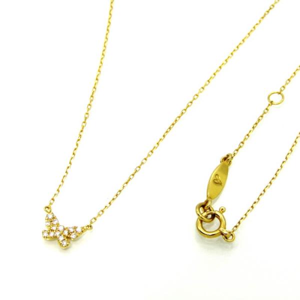 AHKAH バタフライパヴェ ネックレス 18Kイエローゴールド バタフライパヴェネックレス（ネックレス）｜AHKAH（アーカー