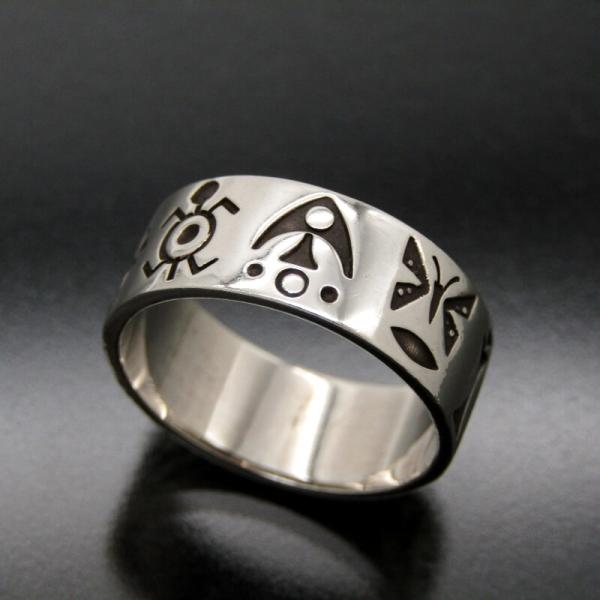 ⭐︎トカイ屋⭐︎ 指輪　ケースなし Norbert Peshlakai ナバホ族 リング スタンプワーク ノーバートペシュ