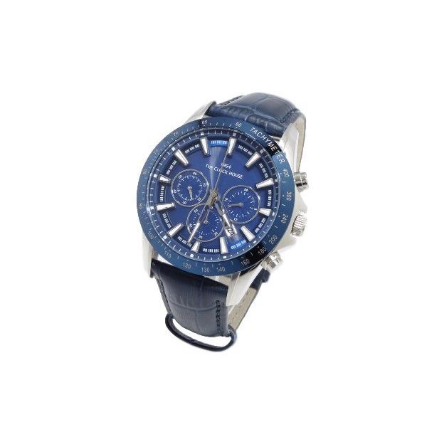 THE CLOCK HOUSE クロノグラフ ソーラー MBCMY1602-05 美品 青