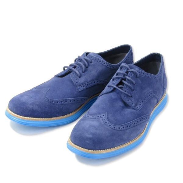 【極希少】 COLE HAAN 革靴 ウイングチップ ネイビー ルナロン 美品 COLE HAAN コールハーン LUNARGRAND WINGTIP C11096 ルナ