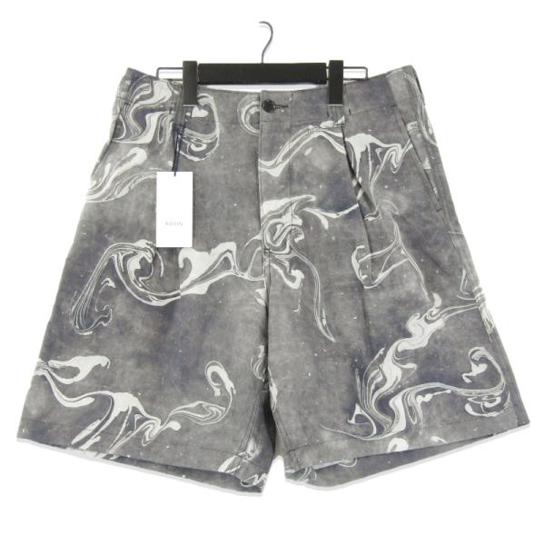 ヤンガオ　yanggaoグレー Tシャツ XL／ショートパンツ Ｌセット 未使用 KUON クオン Suminagashi Printed Wide Shorts