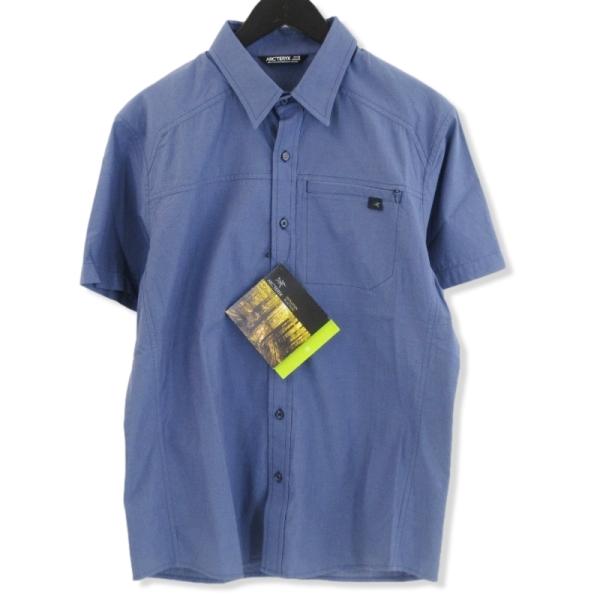 アークテリクス　チェック柄 半袖シャツ 胸ポケット付き ARC'TERYX アークテリクス チェック柄半袖シャツ グリーン L