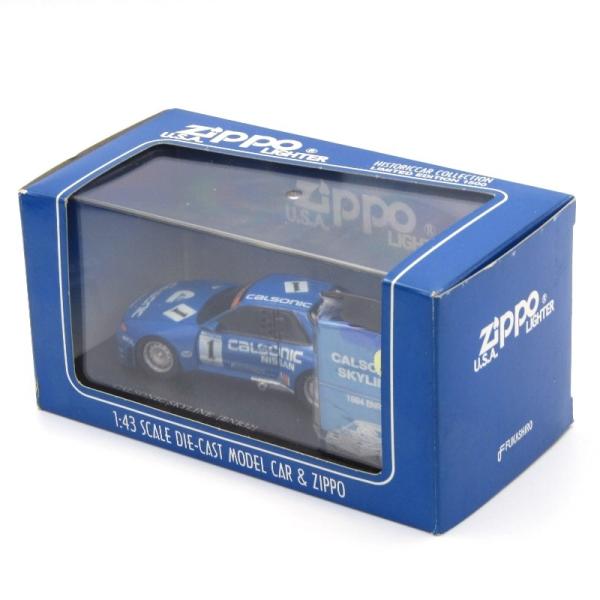 ジッポー　Zippo ミニカー付　カルソニックスカイライン　BCN R33 zippo CALSONIC SKYLINE BCNR33 1999年製造 日焼けあり - zippo