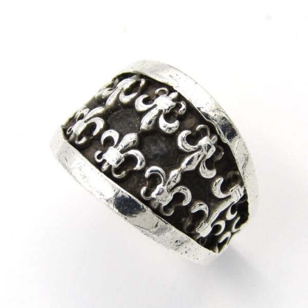 シルバー 925 フレア リング 約14号 CHROME HEARTS クロムハーツ リング BS FLEUR WIDE V BAND RING