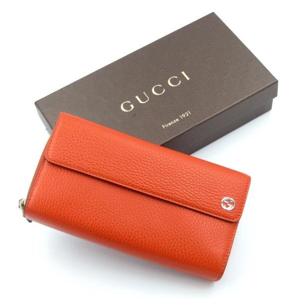 グッチGUCCI Firenze 長財布 ベージュ/オレンジ グッチ GUCCI Firenze 1921 二つ折り長財布 ベージュ/オレンジ
