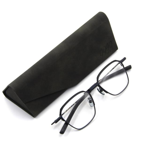 999.9…超美品！ブラック メタルフレーム メガネ(度あり)…ケースあり