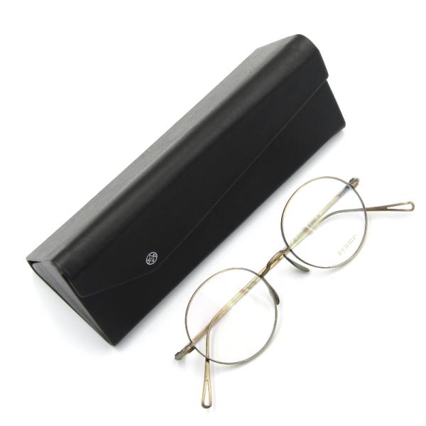 未使用品 ayame ラウンドサングラス 青レンズ ゴールドフレーム classic_50016878