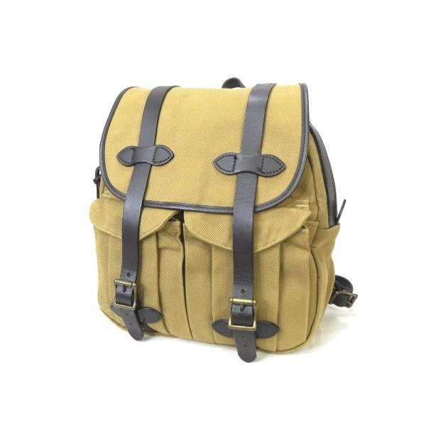 良品 FILSON フィルソン リュックサック レザー キャンバス タン 鞄 
