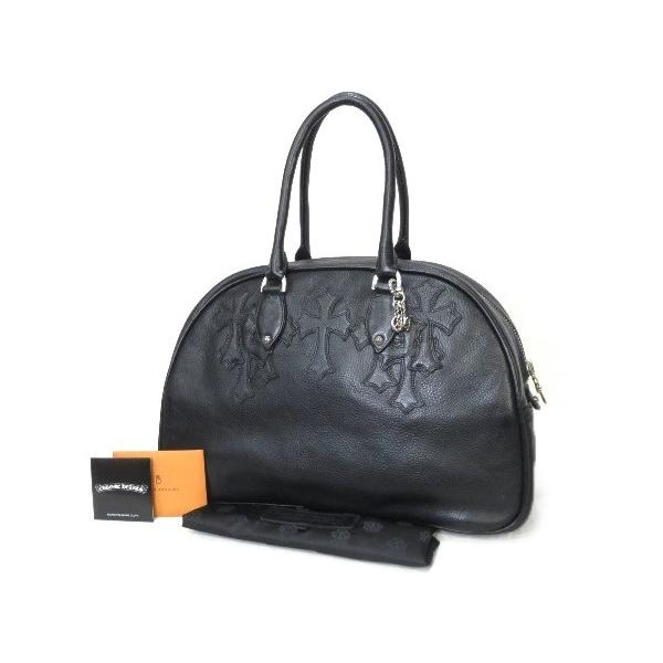 未使用 クロムハーツ ジム バッグ M セメタリークロス チャーム 黒 Chrome ボストン ジムバッグ 保証 鞄 Hearts