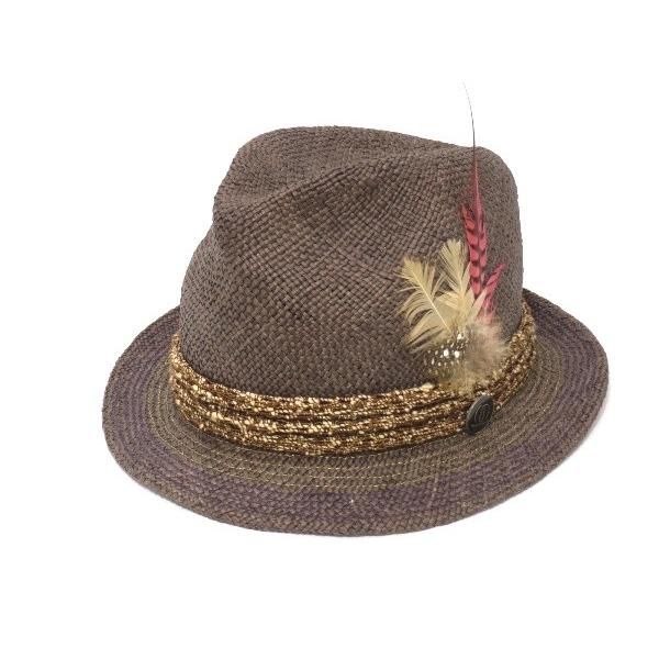 Ca4la カシラ ストロー ハット 羽飾り 麦わら 帽子 ブラウン 茶 Hat 中古 クラシック 通販 Yahoo ショッピング