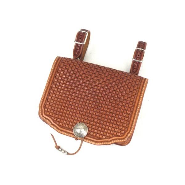 美品 大和工房 カービング レザー ウォレット イン バッグ 龍 鯉 鞄  