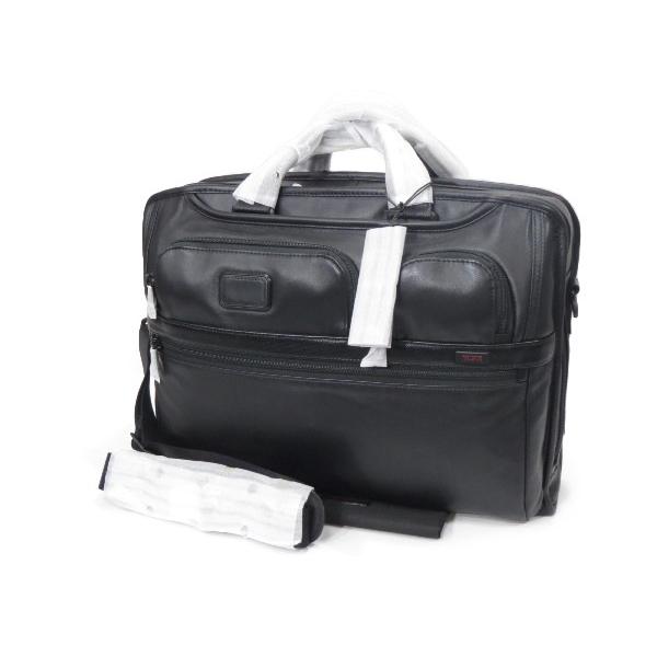 新品同様 TUMI トゥミ ALPHA2 2WAY レザー ブリーフケース 黒 ビジネス 