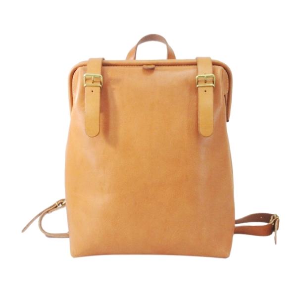 HERZ ヘルツ ラックスリュック Lax Ruck R-143-N キャメル がま口リュックで一番人気のラックスリュック「革鞄のHERZ