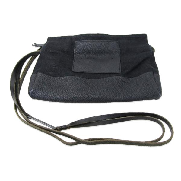 DEVOA デヴォア Crossbody bag linen calf leather ショルダーバッグ  