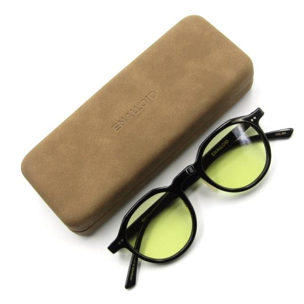 【ほぼ未使用】エナロイド　サングラス　クリアベージュ　グリーン　EnaLloid ほぼ未使用】エナロイド サングラス クリアベージュ グリーン