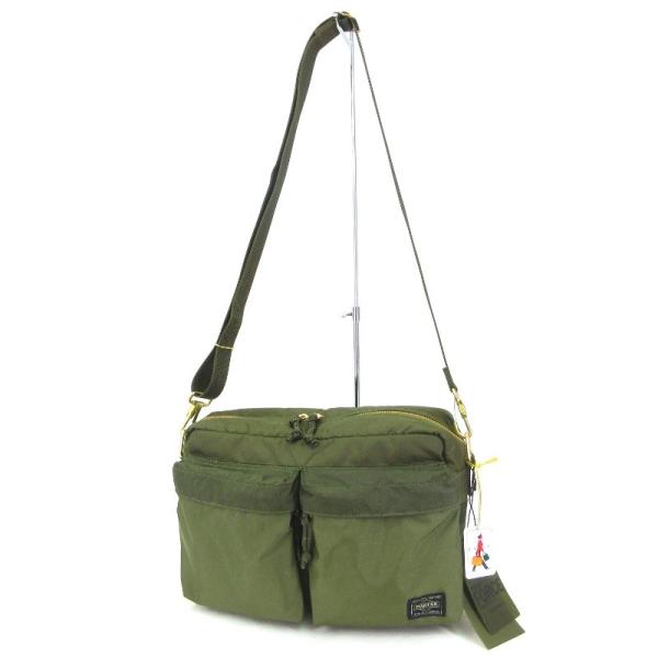 PORTER オリーブグリーン ショルダーバッグ レザー仕様 PORTER オリーブグリーン ショルダーバッグ レザー仕様