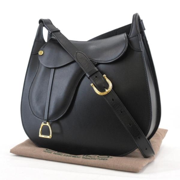 美品✨ SOMES SADDLE ソメスサドル2way ショルダーバッグ 黒 SOMES SADDLE ソメスサドル ショルダーバッグ DRESSAGE
