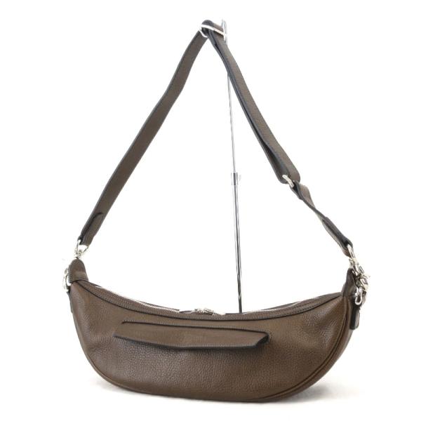 万双 マンソウ シモーネ バナナボディバッグ ショルダーバッグ ブラウン 未使用 万双 マンソウ ボディバッグ 00000216 シモーネ バナナ