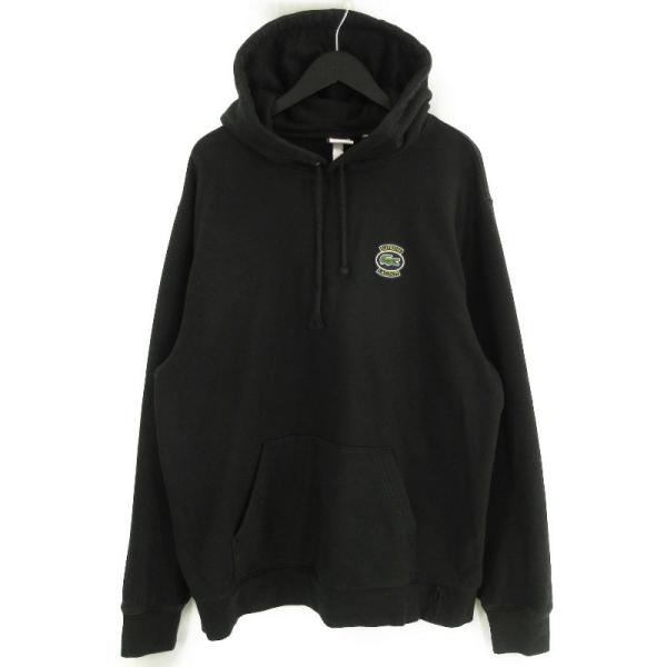 Sサイズ　LACOSTE Supreme コラボパーカー ブラック Supreme × LACOSTE シュプリーム ラコステ Hooded Sweatshirt