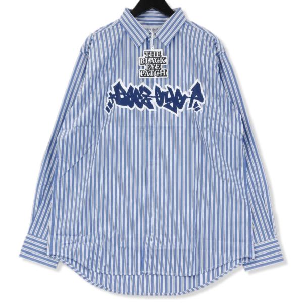 THE BLACK EYE PATCH ストライプシャツ Lサイズ THE BLACK EYE PATCH ストライプシャツ Lサイズ