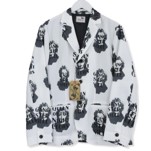 d*9様 GANGSTERVILLE テーラードジャケット 白黒プリント classic_70013651