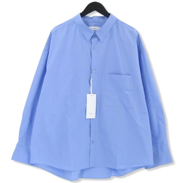 Graphpaper 長袖シャツ　ブルー Graphpaper (グラフペーパー) High Count Regular Collar Shirt