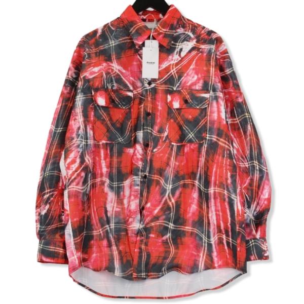 doublet 長袖シャツ サイズ3 レッド/ブラック classic_70014933